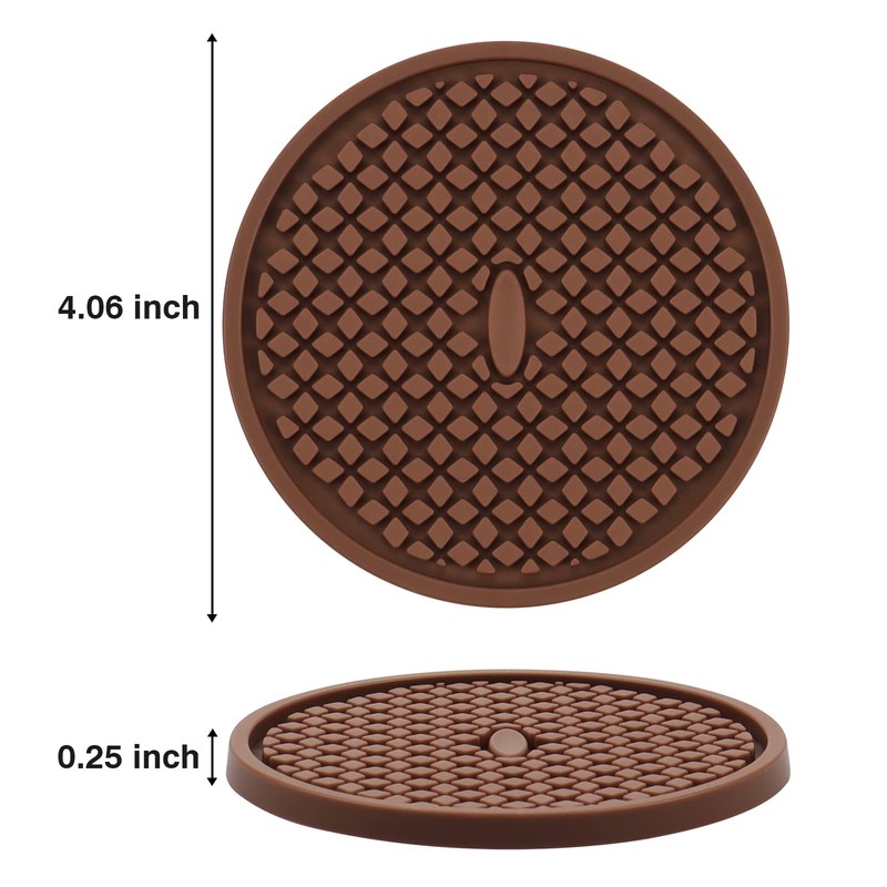 3 Pack Silicone Coasters for Drinks, Thickened Coasters with Deep
