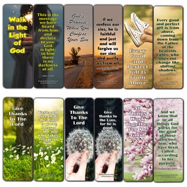 God is Good Bible Verses Bookmarks (12 Pack) - Collection of Inspirational Bible Verses About God’s Goodness