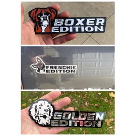 Dog Edition Car Badges Laser Cutting Car Vehicle Emblem,3D Car Badge Automotive Decals Stickers Funy Animal Decor Car Accessories Gifts for Car Truck Rv Boat Exterior Decoration (Husky)