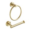 FAIRGIA Toilet Paper Holder Towel Ring Brushed Gold Bathroom Hardware