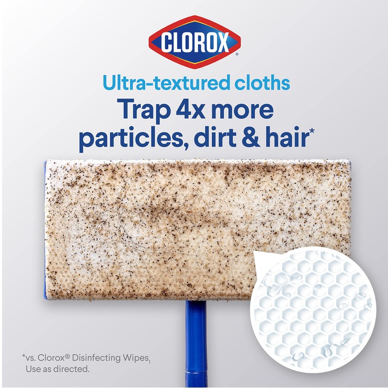Clorox Disinfecting Wet Mopping Cloths, Rain Clean, 24 Wet Refills