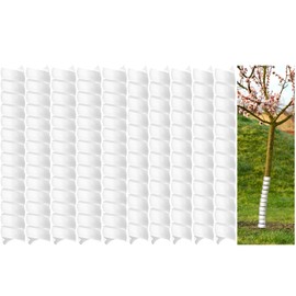 Fasmov 10 Pack Tree Trunk Protector, 2 Size Plastic Spiral Tree Guard Tree Trunk Protector Wrap Tree Bark Protector to Protect Bark, Tree Seedlings Tubes, Saplings Plants from Rodents Rabbit Mowers