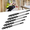 5Pcs Brad Point Drill Woodworking 4 Flute Cut Drilling Tool