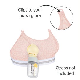 BRAVADO! DESIGNS Sustainable Clip and Pump Hands-Free Pumping Accessory | Pink Leopard | M