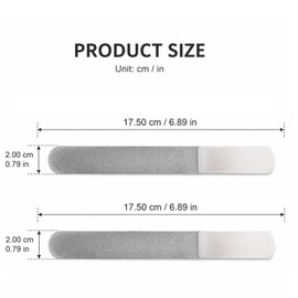 2 PCS Metal Nail File Set, Dual Sided Coarse and Fine Grit Foot File