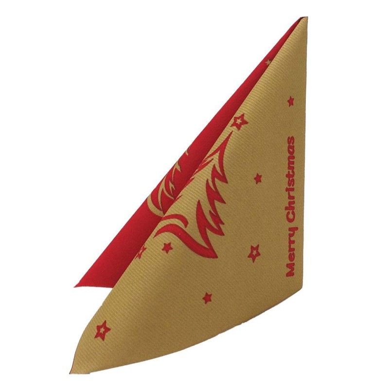 50 Napkins Christmas 40 x 40 Fabric-Like – Christmas Tree