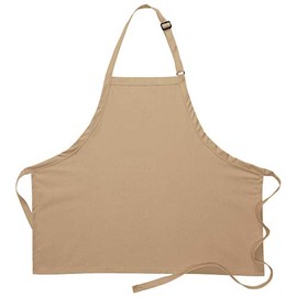 DayStar Apparel 200NP No Pocket Bib Apron (12 Pack), Khaki