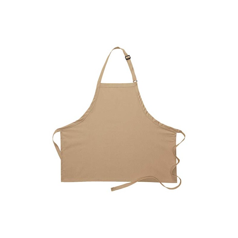 DayStar Apparel 200NP No Pocket Bib Apron (12 Pack), Khaki