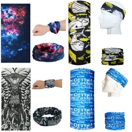 9 Piezas Banda para el Sudor Mujer y Hombre, Elegante Bandas Deportivas Diadema Hombre Deportiva, Multifuncional Bandas para el cabello deportivas, Se puede utilizar como capucha, bufanda, muñequera