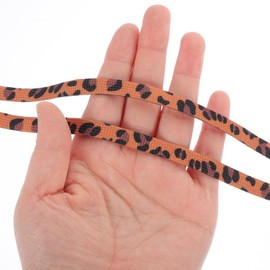 3 Pairs Leopard Print Shoelaces Decorative Fabric Shoelaces Hoodie Drawstring Replacement Hat Band for Shoe Pants Hoodies, As Shown