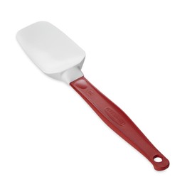 Rubbermaid Commercial Products High Heat Resistant Silicone Heavy Duty Spatula/Food Scraper 9.5" 500 Degrees F Red Handle for Baking/Cooking/Mixing Commercial Dishwasher Safe