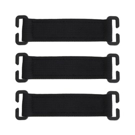 Micro Traders 3PCS Detachable Webbing Linker Tactical Patch Nylon Webbing Linker Backpack Attachment for Military Tactical Backpack Day Assault Pack, Black, 12.2x2.5cm