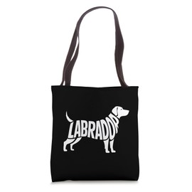 Labrador Dog Silhouette – Bold Pet Lover Typography Tote Bag