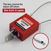 HiLKCO Lockout Tagout Safety Padlock Set Steel Cable Shackle with