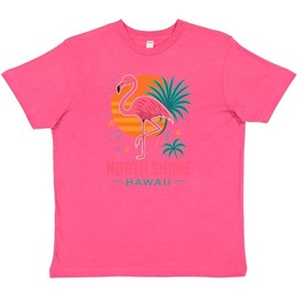 inktastic North Shore Hawaii Flamingo Sunset Youth T-Shirt Youth Small (6-8) Vintage Hot Pink 46c82