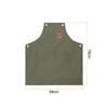 sourcing map Canvas Chef Aprons 78x68cm Adjustable Strap Cross Back