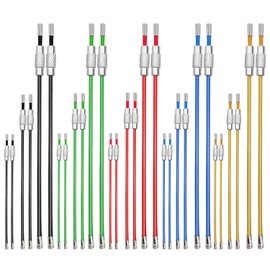 30 Pcs Colored Nylon Coated Stainless Steel Metal Wire Keychains, CKANDAY 3 Sizes 4" 6" 7.8" Cable Keyrings 2mm Key Rings Loops with Stainless Steel Connecter for Hiking Luggage ID Tags -5 Colors
