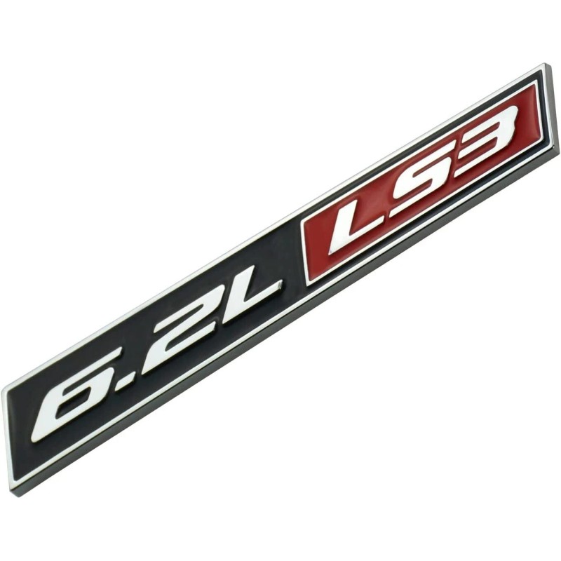 2 Pack 6.2L LS3 Badge 3D Adhesive Emblem Decal for