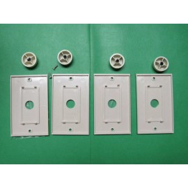 Russound (4) Almond Russound Knob & Wall Plate for Impedance Matching Volume Control