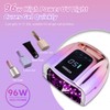 96W UV Nail Lamp, Wireless Portable Rechargeable UV Light for