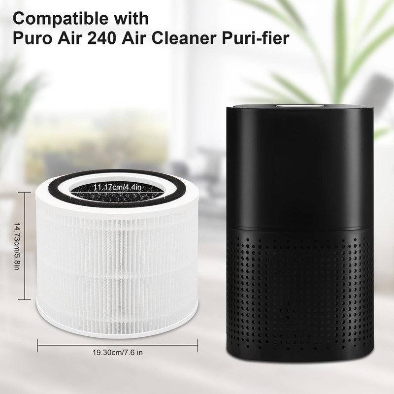 240 Filter Replacement Compatible with PuroAir 240 Air Cleaner Puri-fier,