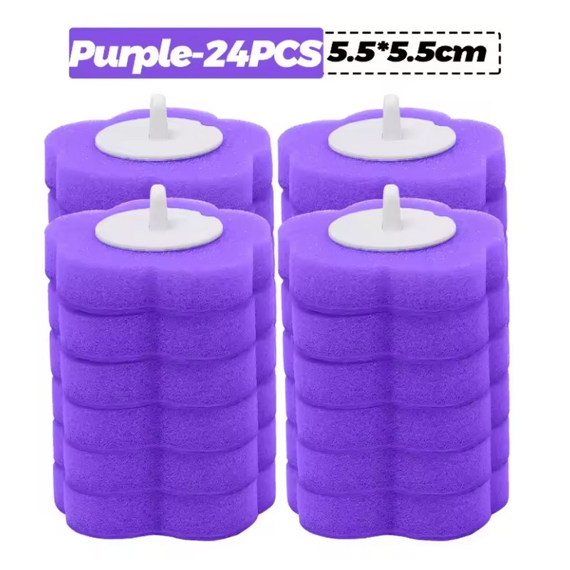 Disposable Toilet Brush Replacement Heads for Bathroom Cleaning – Foam