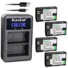 Kastar 4-Pack LP-E6 Battery and LED2 USB Charger Compatible with