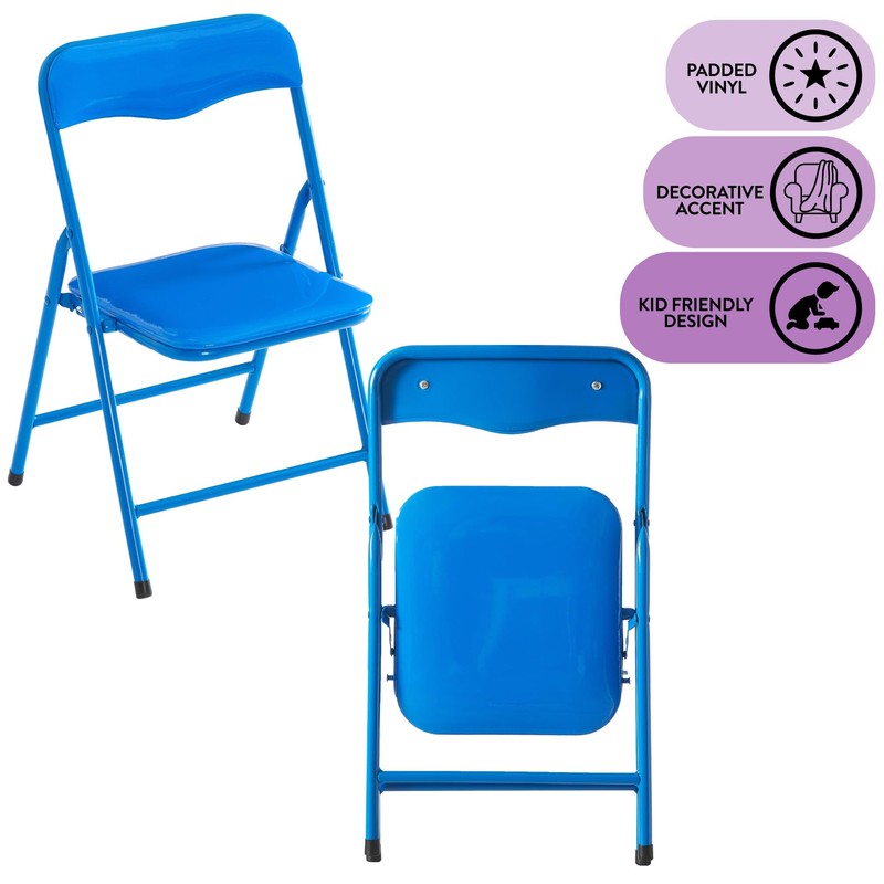 Heritage Kids Padded Folding Chair for Kids, Set of 2,