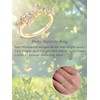 CYW Moissanite Butterfly Pretty Stacking Gold Open Ring for Women
