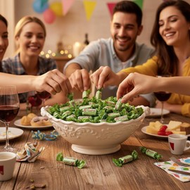 SweetGourmet Rossana Pistachio Paste Center Filled Hard Candy, Italian Wrapped Candy, 1 Pound