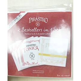 Tonica Violin Strings Set with Gold Label E 4/4 Size (Loop End E)