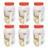 Sunpet J1500S1 1500ml Rectangle Plastic Food Storage Canisters, Red, Pack
