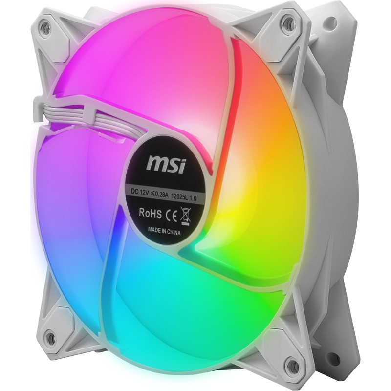 MSI MPG F120 ARGB-3W - 1200 RPM, 120mm, Anit-Vibration ARGB