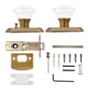 Gobrico Privacy Door Knobs Crystal Door Locksets Without Key Bath/Bed