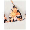 Milumia - Parte superior de bikini reversible floral para mujer,