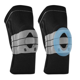 DQST 1 Par Rodillera Rotuliana Deportiva, Compresión Ortopédica con Almohadilla de Gel y Estabilizadores Laterales, Protección en Deportes (correr, gym) y Recuperación de Lesiones (dolor, artritis)