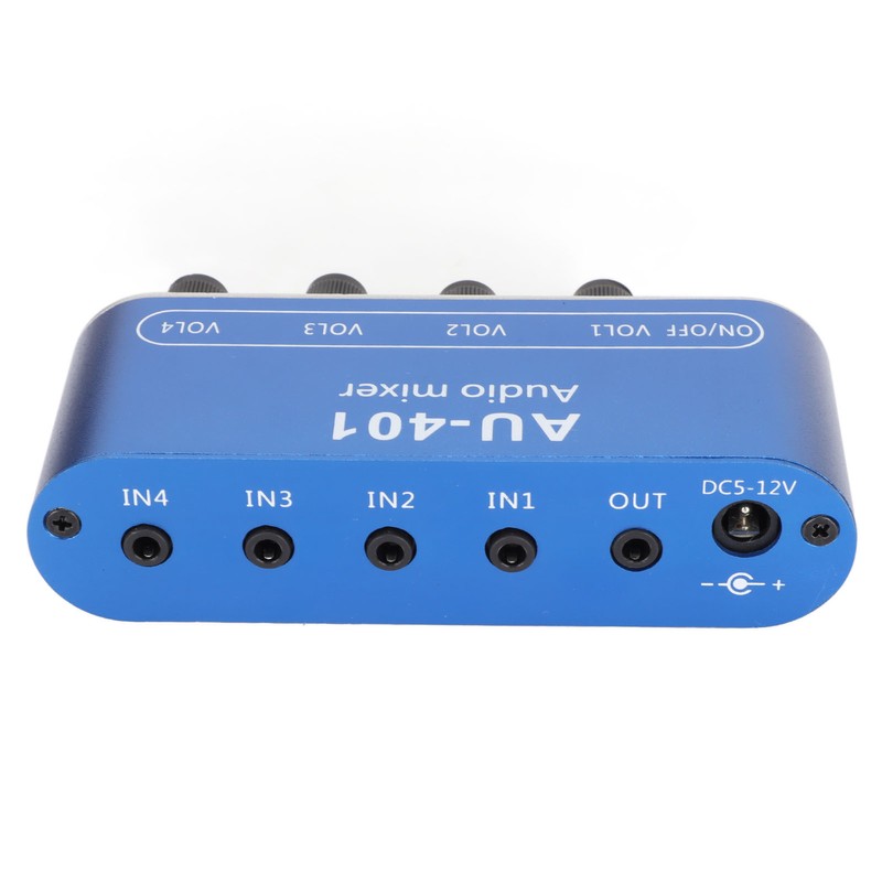 Mini Stereo Mixer 4 in 1 Out Volume Adjustment 3.5mm