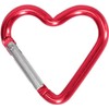 Calsgkspray Aluminum Alloy Heart Shaped Carabiner Clip Keychain Clip Spring