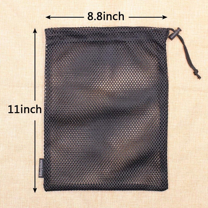4-Pack Nylon Mesh Bag, Speicher Ditty Stuff Drawstring Pouch für