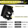 MKBKLLJY 3PCS Momentary Polarity Reverse Switch Waterproof DC 20A 12V