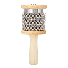 Wooden Cabasa, Percussion Instruments with Metal Beads for Adults Student Kids Hand Shaker Cabasa Wooden Handle CabasaMusic Instrument Latin percussion Cabasa Small