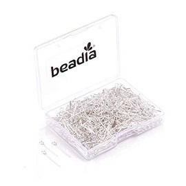 Beadia Alfileres de Ojo Abierto para Hacer Joyas de Bricolaje, 20 mm, 500 Unidades