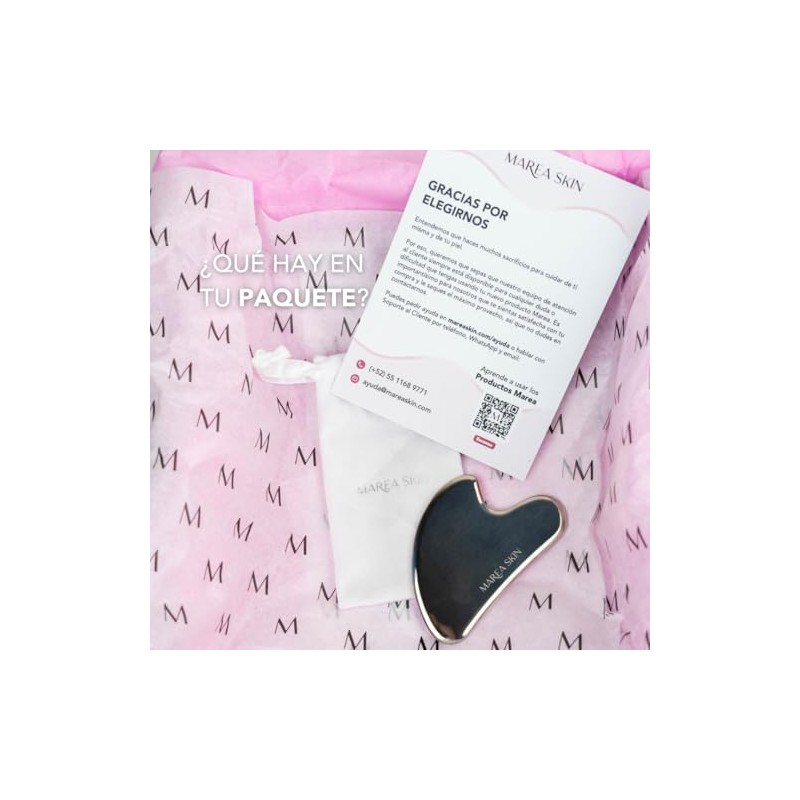 Gua Sha Marea Skin de Acero Inoxidable, Scraping | Tonifica