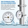 Heating Pipe Feed Thermometer, Pack of 5, Bimetal Thermometer, Temperature