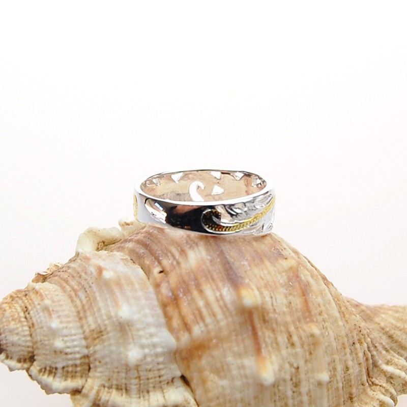 [BreezyIsland] Hawaiian Jewelry Ring, See-Through, 0.3 inch (8 mm) Wide,