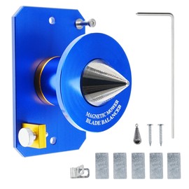 LEVANLIGHTING Updated 42-047 Lawn Mower Blade Balancer,Wall Mounted Blade Balancing Tool,High Precision with Magnetic for Adjustable Blade Holder, 8pcs Strong Magnets (Blue)