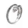 Unbranded Alloy Cuff Finger Ring Snake Antique Silver Size 5