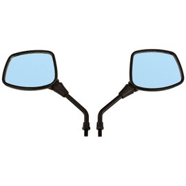 Hoosier Garage - OEM Quality Black Square Head Motorcycle Mirrors for Metric Cruisers (see details)