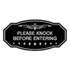 Signs ByLITA Victorian Please Knock Before Entering Sign (Black) -