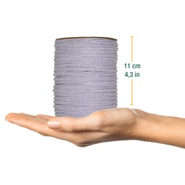 Halbach Seidenbänder Premium Paper Knitting Tube, Width: 4 mm, Length: 30 m, Tube Yarn, Fillable and Tear-Resistant, Paper Yarn for Name Badges Children's Room or Crafts, Colour: Lavender